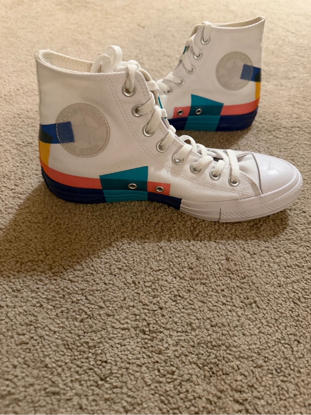 Converse Chuck Taylor All Star High Space Racer white canvas M 6.5 W 8.5